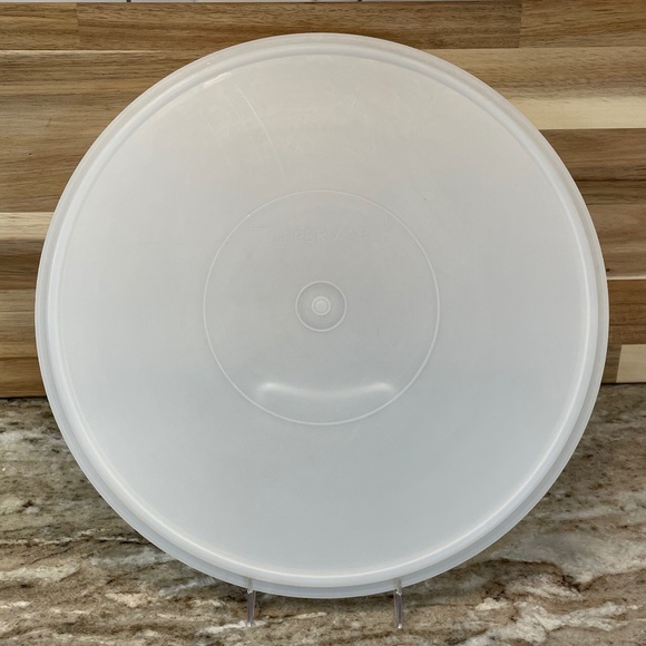 Tupperware White Pie Taker #719 & White Divided Tray #405 & 1 Clear Handle VTG - Picture 14 of 14